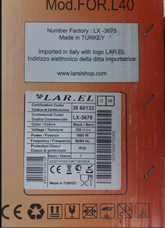 马耳他通报电烤箱召回｜Lar.el LX-3675 存在触电风险