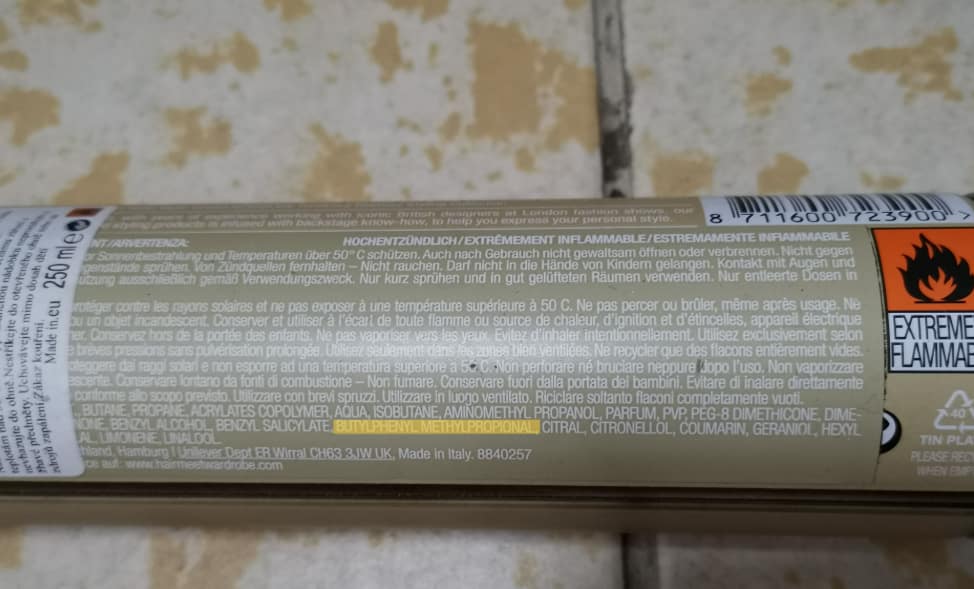 捷克通报 Toni&Guy 发胶召回｜含禁用成分 BMHCA 化学风险警示